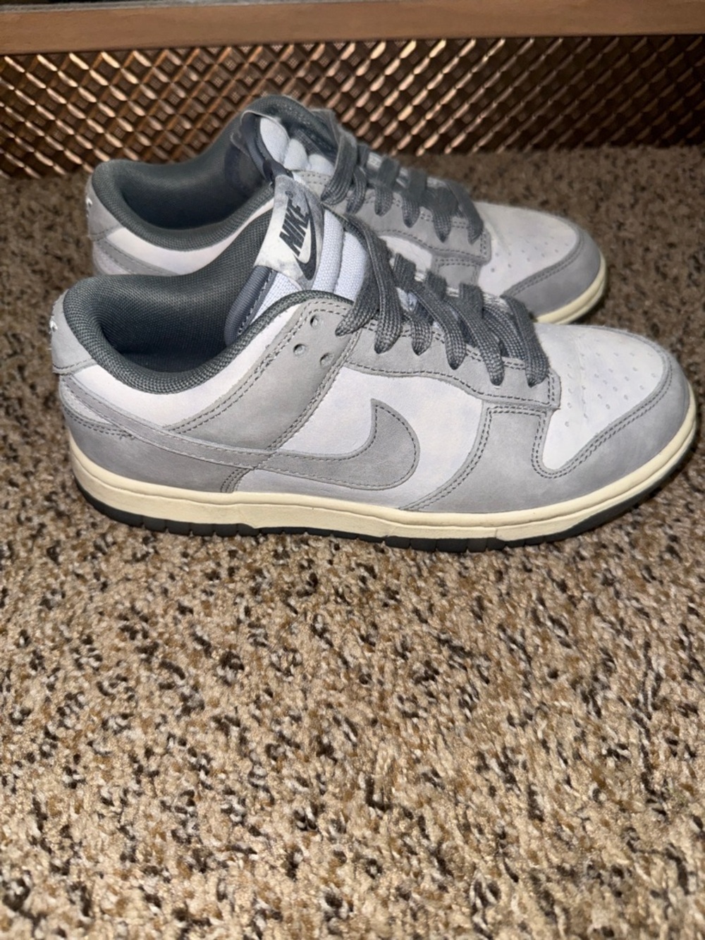 Nike Light Gray and Dark Gray Low-Top Sneakers